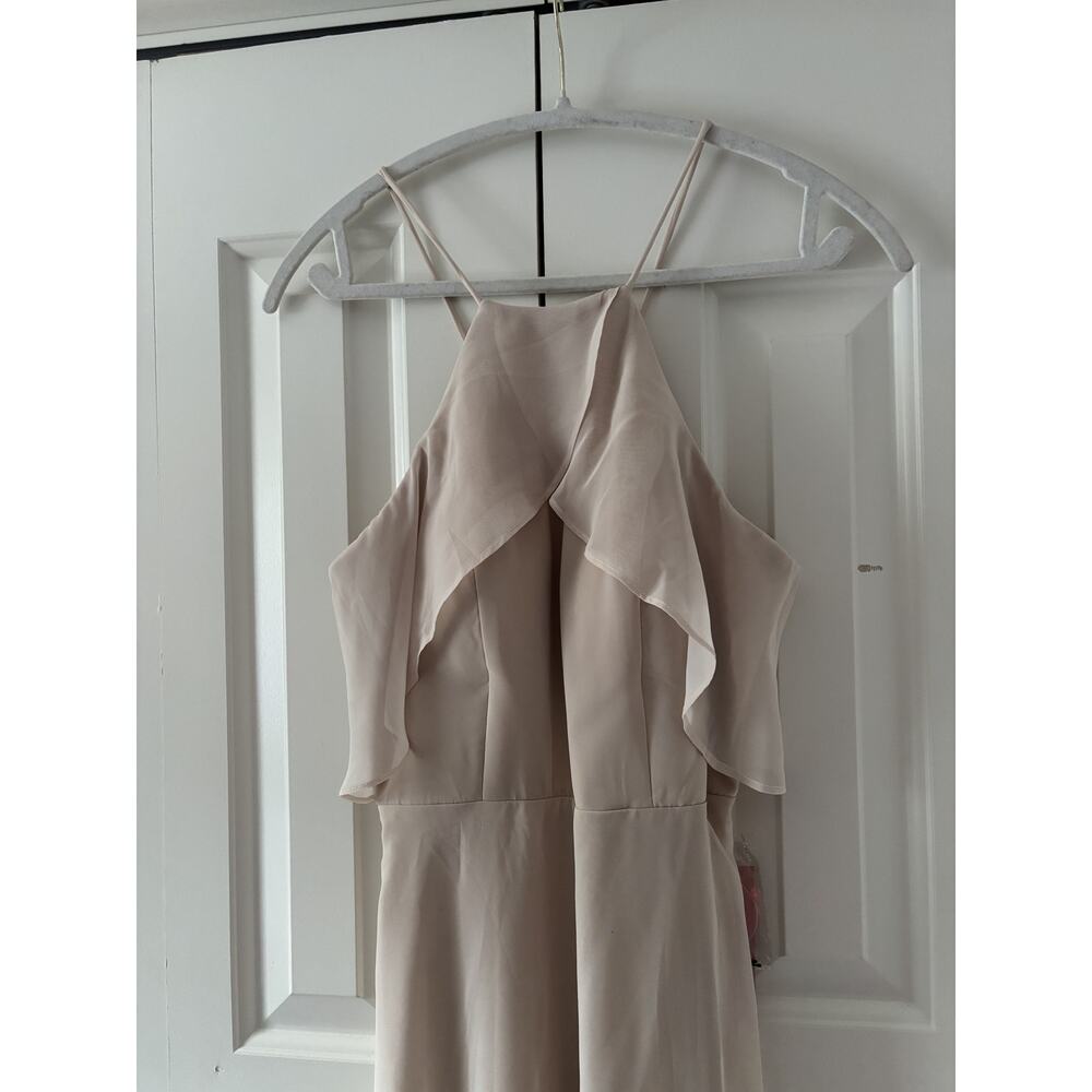 Birdy Grey Small Blush Pink Maxi Dress with Ruffle Detail - Picture 3 of 8